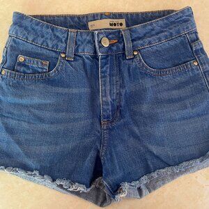 Topshop Moto high waisted jean short